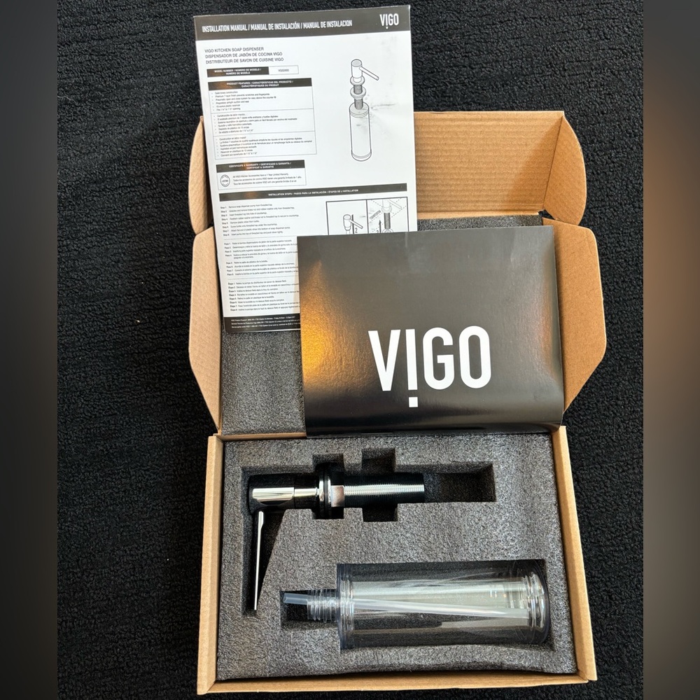 VIGO BOLTON SOAP DISPENSER IN CHROME MODEL NUMBER: VGSD005CH